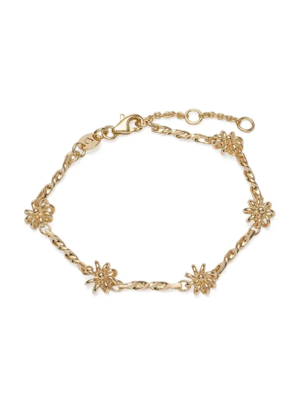 Daisy London Daisy Chain Twist Bracelet 18ct Gold Plate