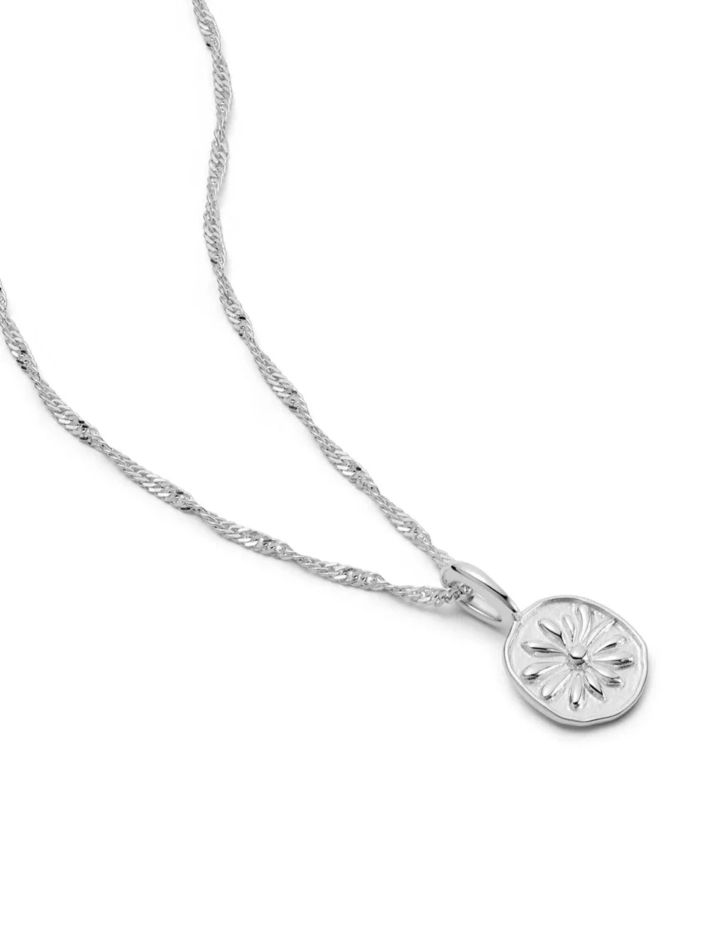Daisy London Daisy Flower Necklace Sterling Silver