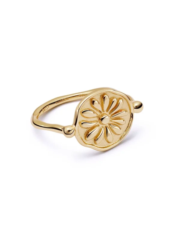 Daisy London Daisy Flower Ring 18ct Gold Plate