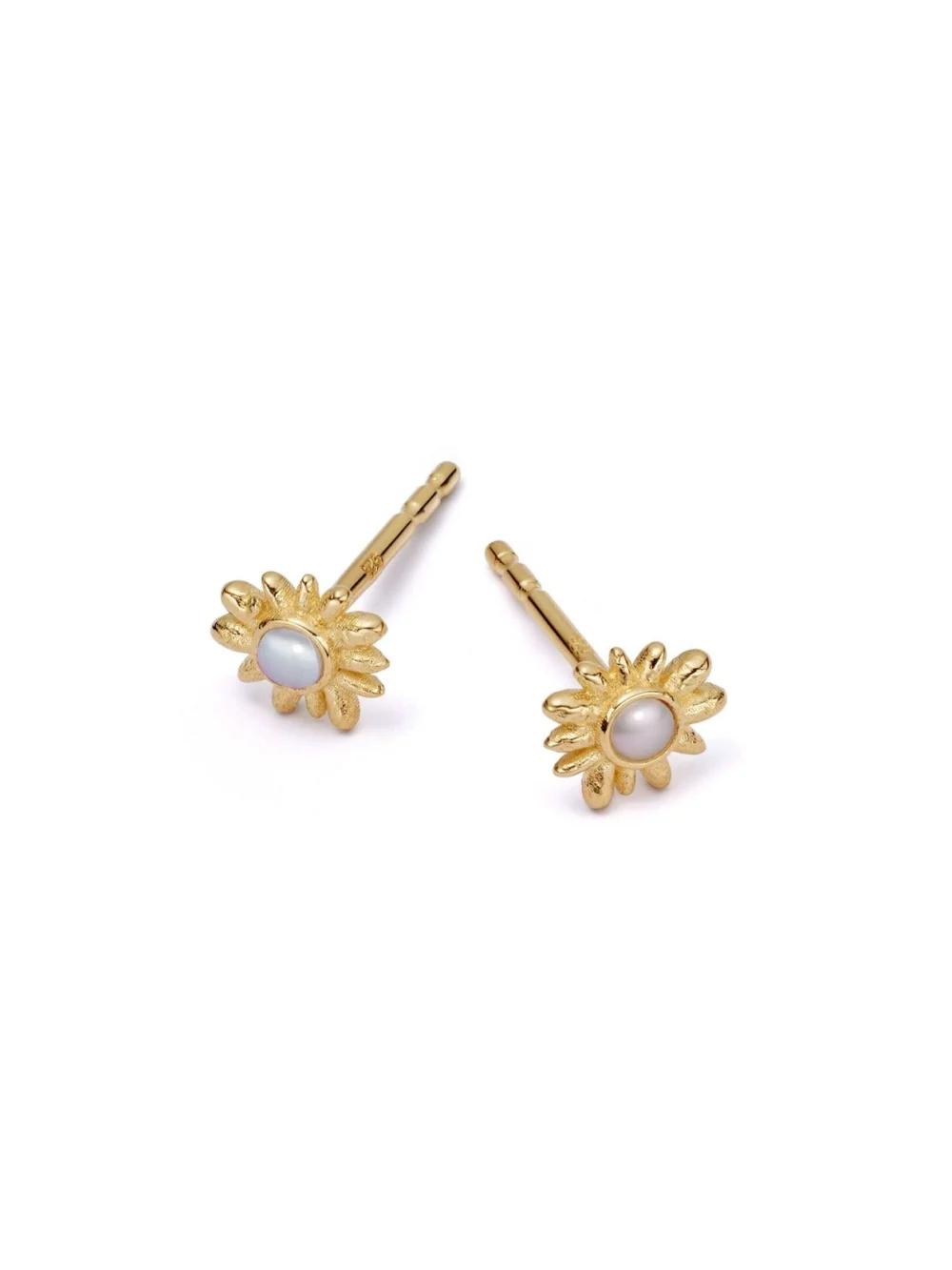 Daisy London Daisy Mini Mother of Pearl Stud Earrings 18ct Gold Plate