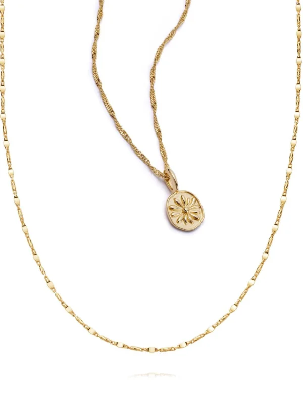 Daisy London Daisy Twist Necklace Layering Set 18ct Gold Plate