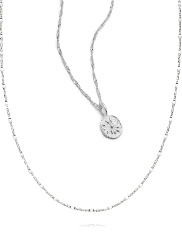 Daisy London Daisy Twist Necklace Layering Set Sterling Silver