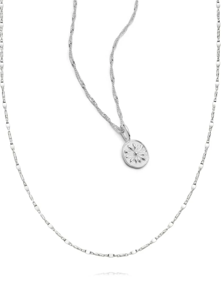 Daisy London Daisy Twist Necklace Layering Set Sterling Silver