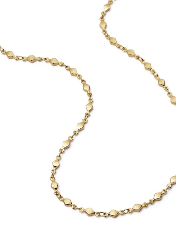 Daisy London Diamond Disc Chain Necklace 18ct Gold Plate