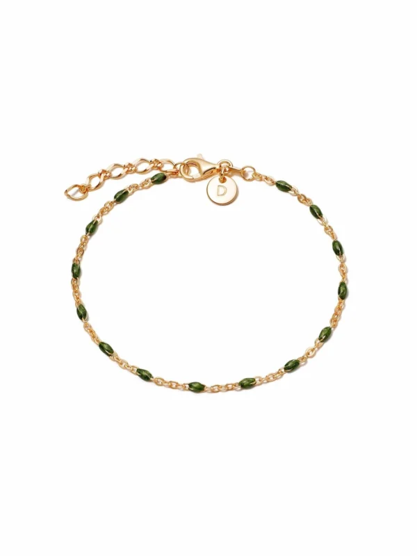 Daisy London Enamel Beaded Bracelet 18ct Gold Plate