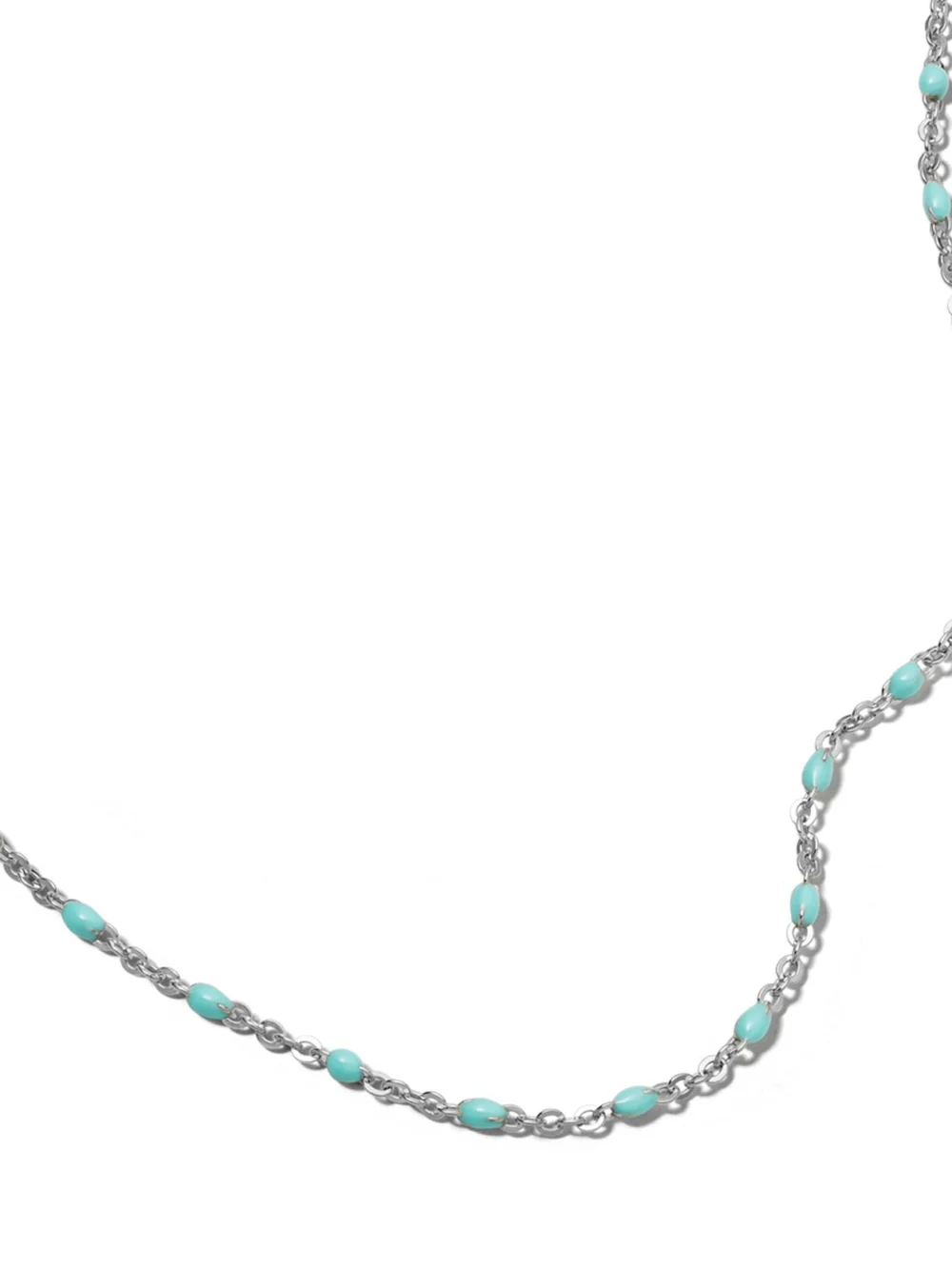 Daisy London Enamel Beaded Necklace Sterling Silver, view 6