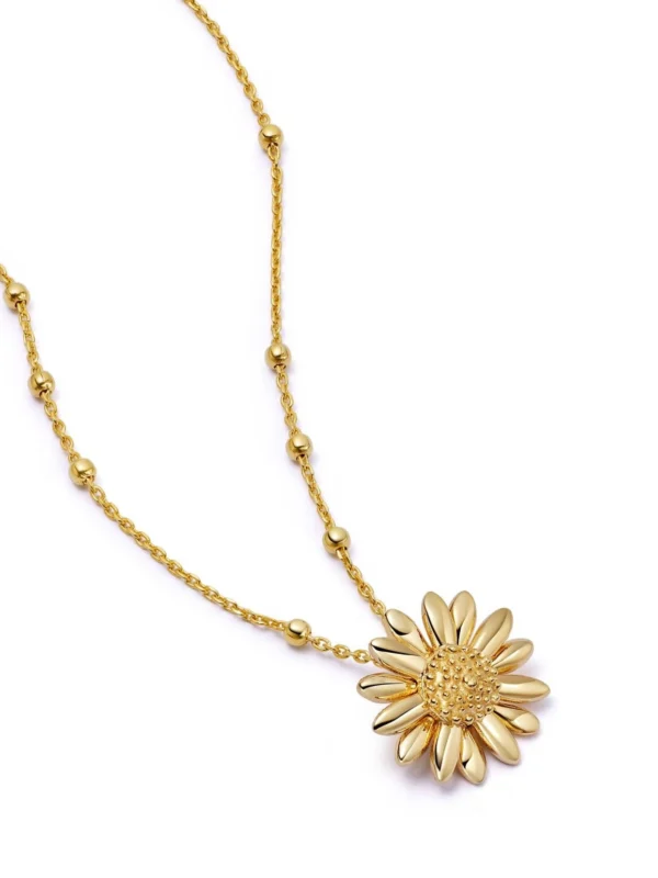 Daisy London English Daisy Bobble Necklace 18ct Gold Plate