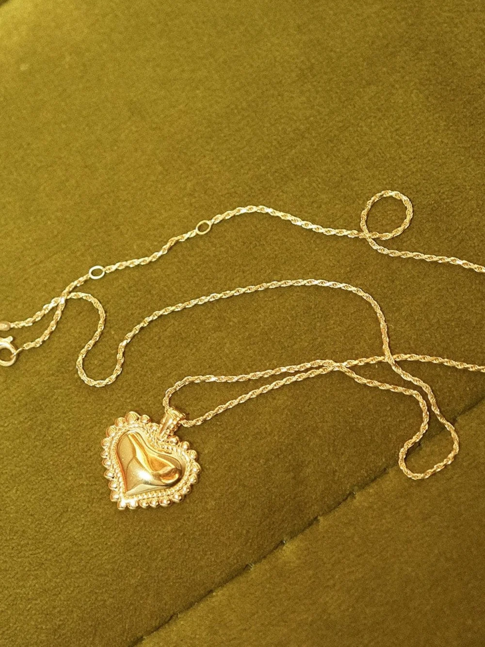 Daisy London Engravable Bobble Heart Necklace 18ct Gold Plate, view 5