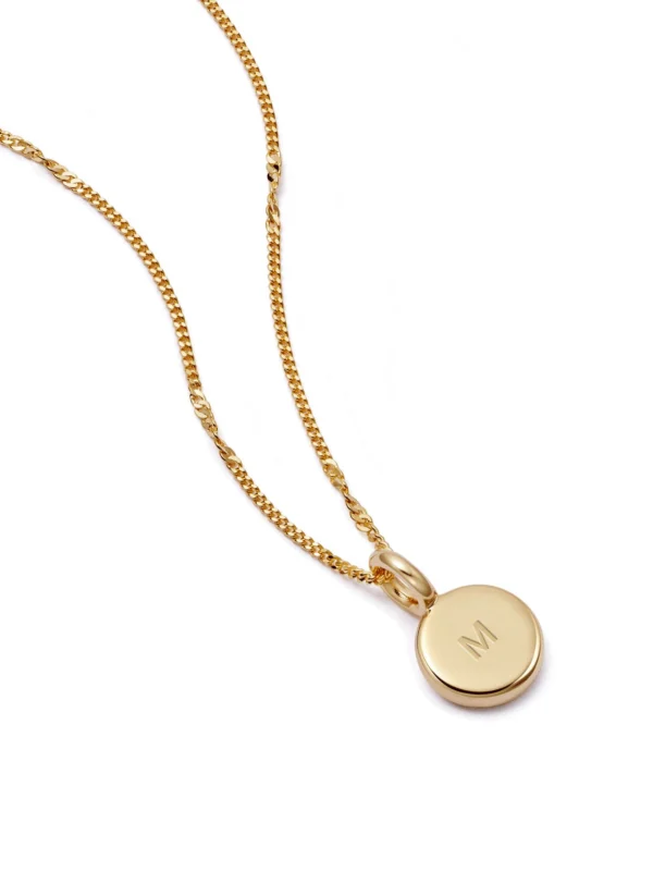 Daisy London Engravable Mini Pendant 18ct Gold Plate