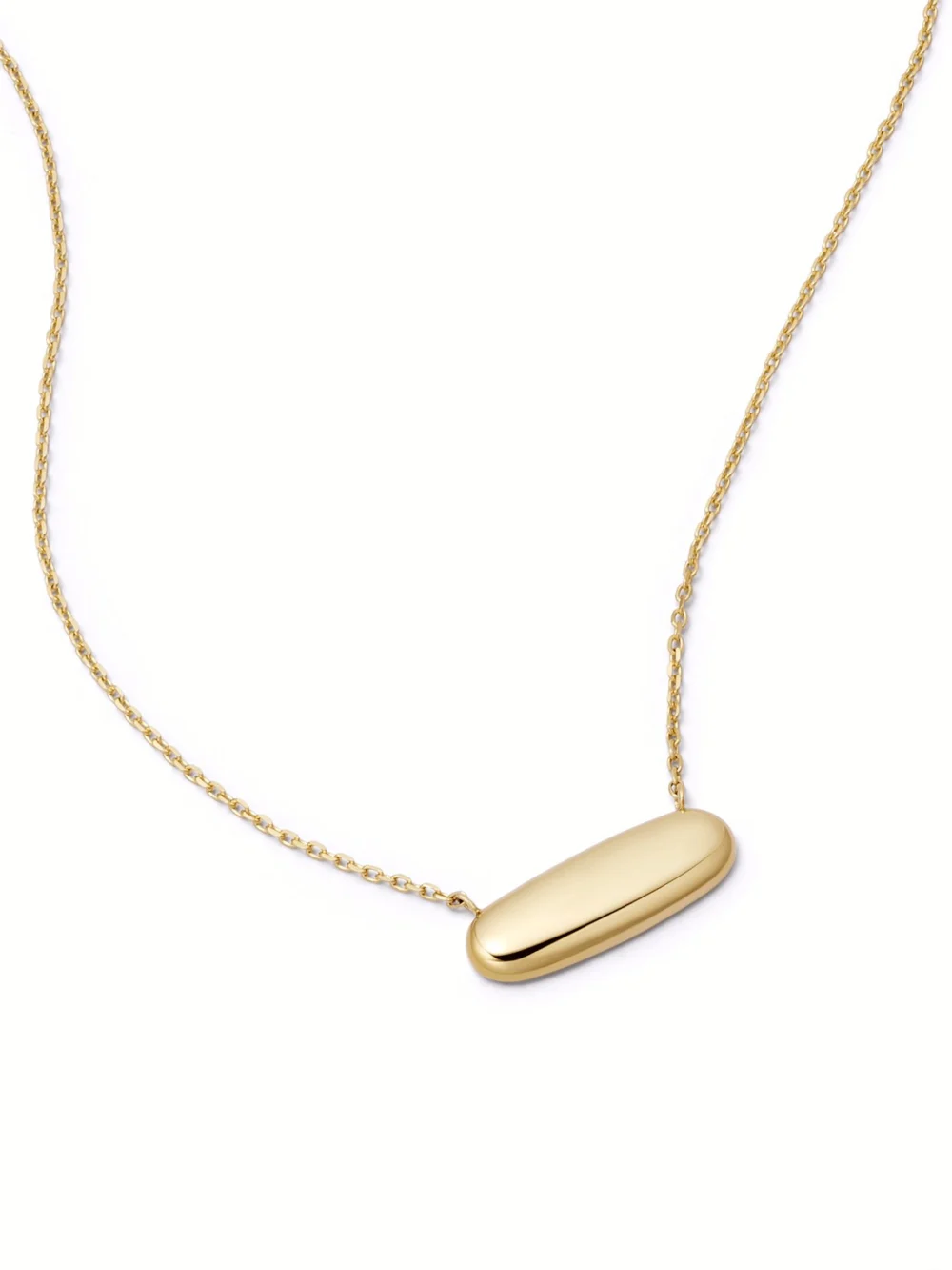 Daisy London Engravable Pebble Necklace 9ct Solid Gold