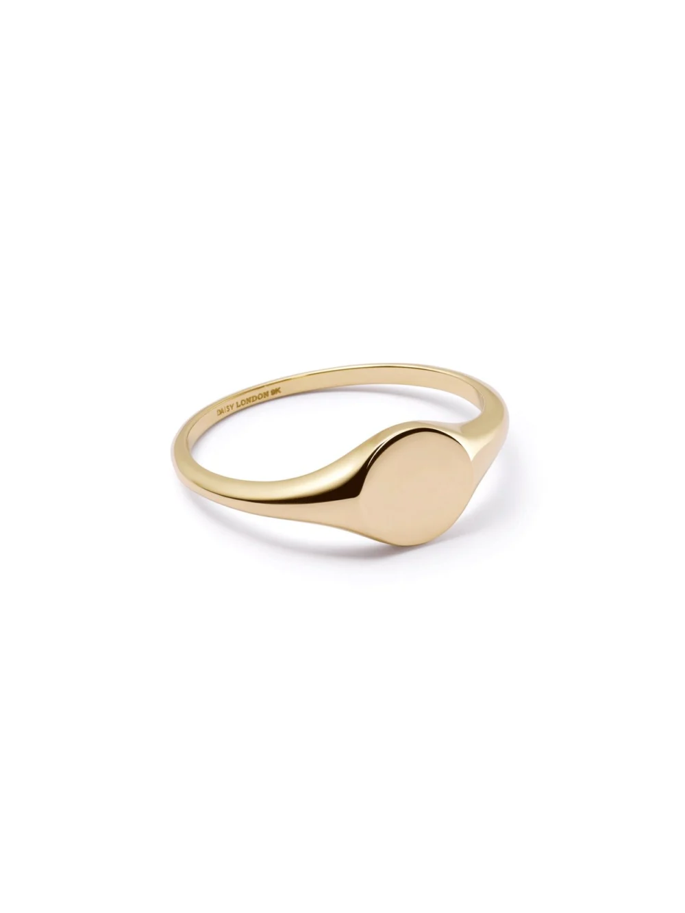 Daisy London Engravable Pinky Signet Ring 9ct Solid Gold