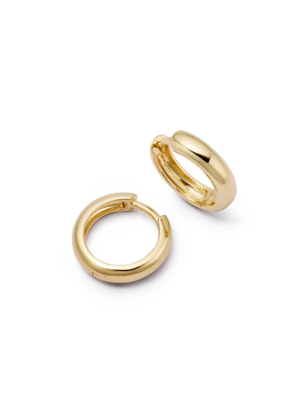 Daisy London Essential Hoop Earrings 9ct Solid Gold