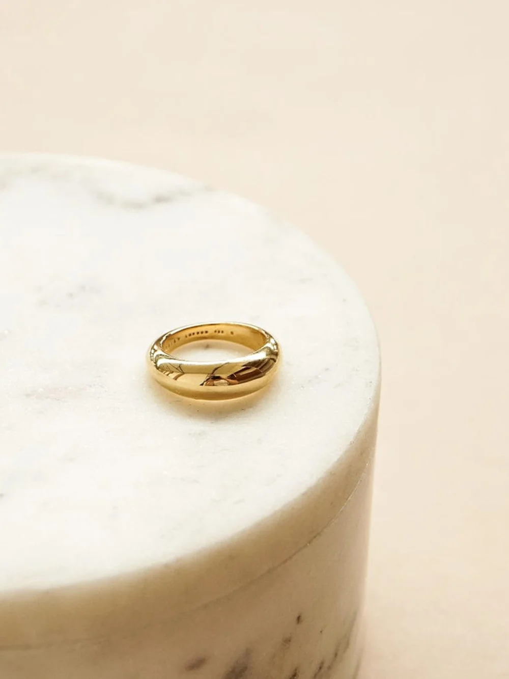 Daisy London Estée Lalonde Dome Ring 18ct Gold Plate, view 5