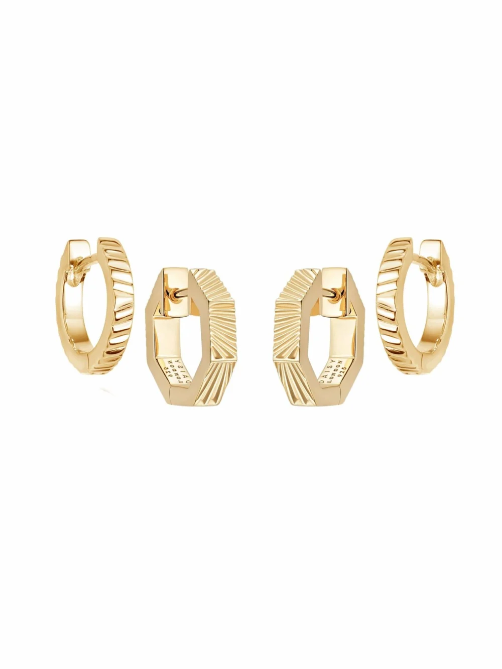 Daisy London Estée Lalonde Double Huggie Earring Stack 18ct Gold Plate