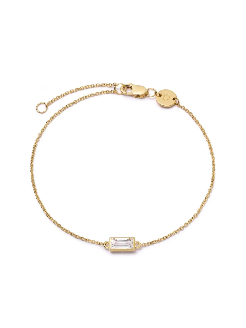 Daisy London Estée Lalonde Fine Baguette Sapphire Bracelet 14ct Solid Gold