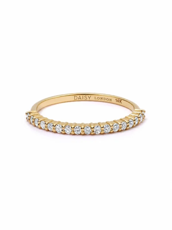 Daisy London Estée Lalonde Fine Pavé Ring 14ct Solid Gold