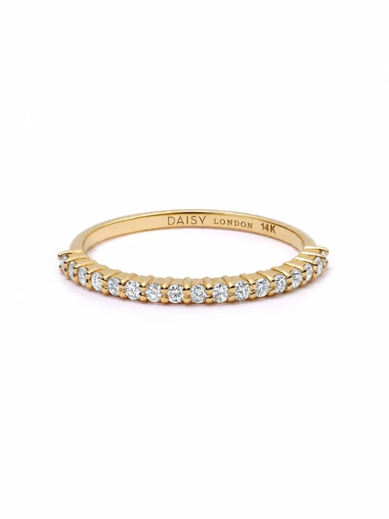 Daisy London Estée Lalonde Fine Pavé Ring 14ct Solid Gold