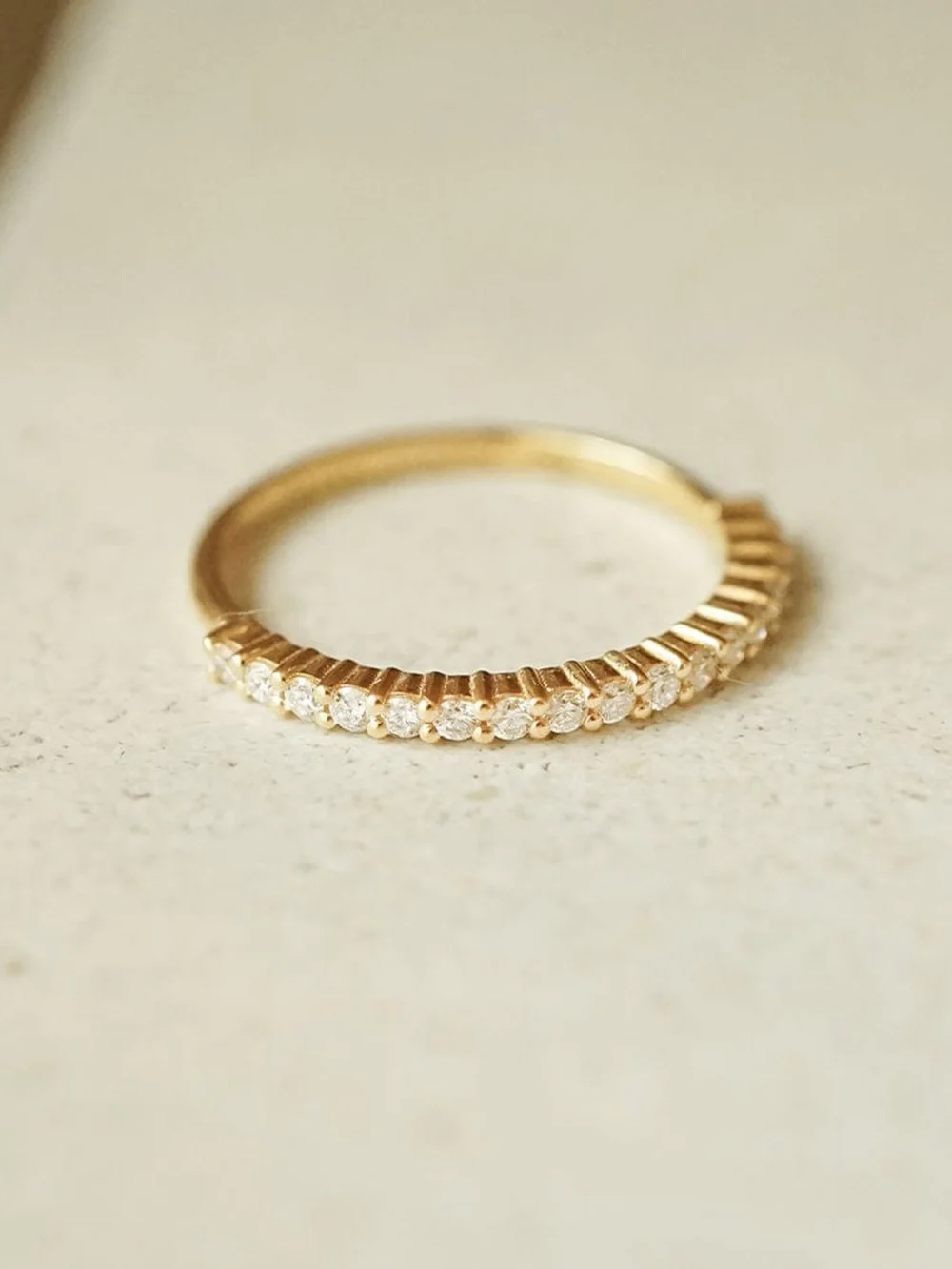 Daisy London Estée Lalonde Fine Pavé Ring 14ct Solid Gold, view 3
