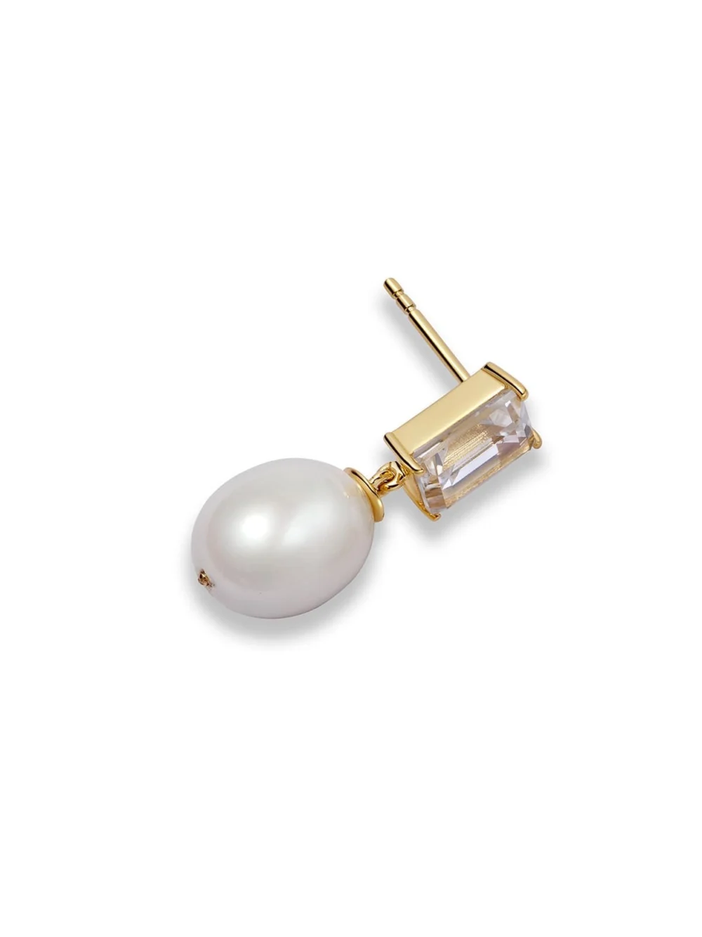 Daisy London Estée Lalonde Fine Sapphire & Pearl Single Drop Earring 14ct Solid Gold, view 5