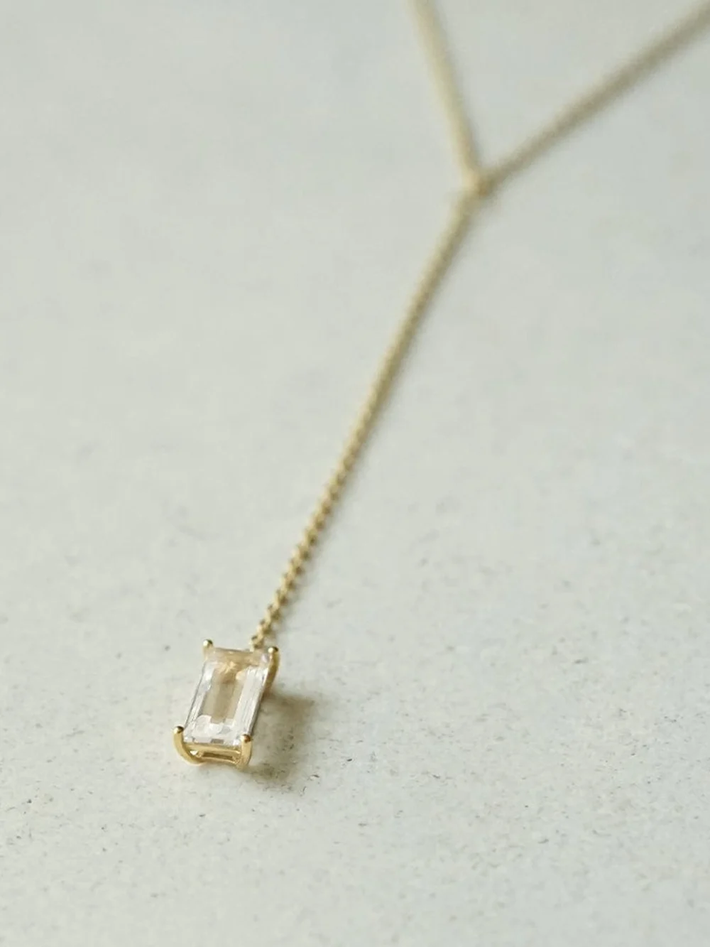 Daisy London Estée Lalonde Fine Sapphire Lariat Necklace 14ct Solid Gold, view 3