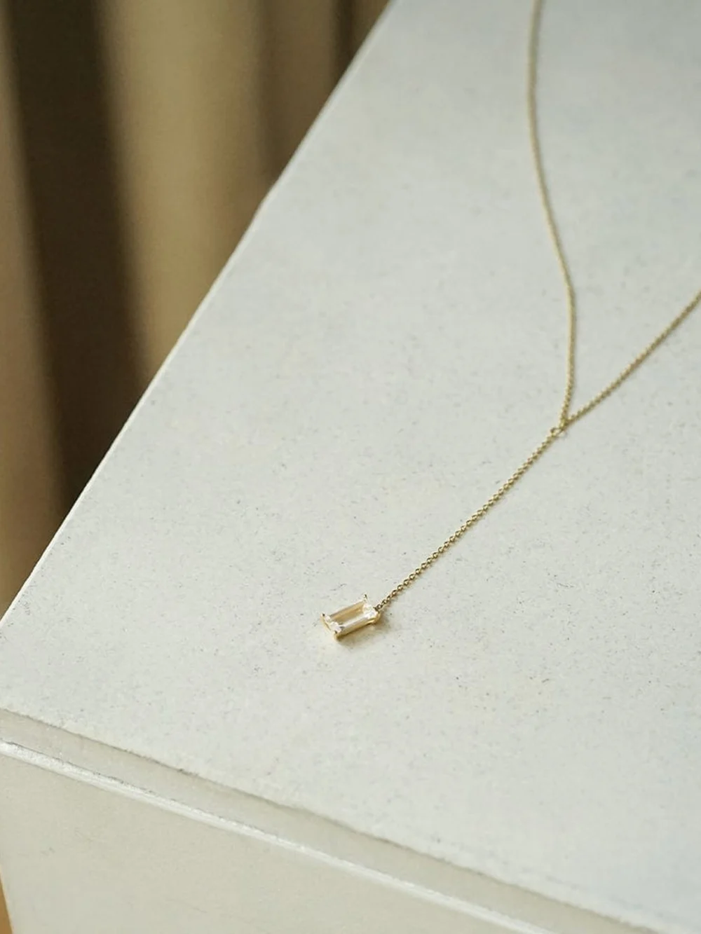 Daisy London Estée Lalonde Fine Sapphire Lariat Necklace 14ct Solid Gold, view 5