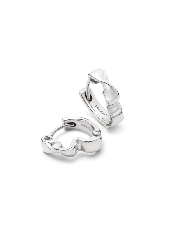 Daisy London Estée Lalonde Flow Huggie Hoop Earrings Sterling Silver