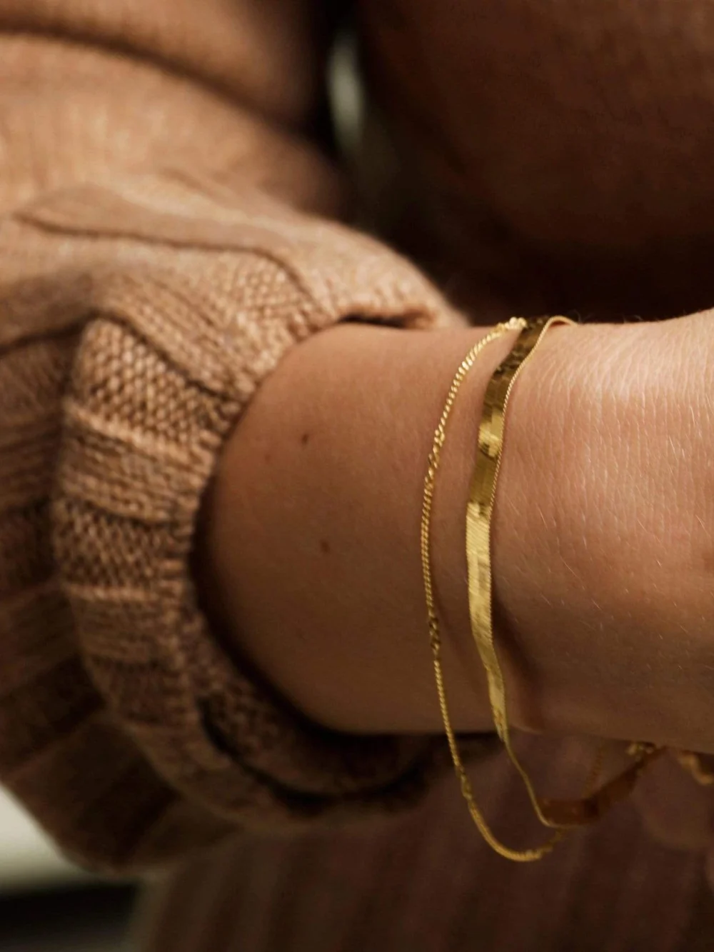 Daisy London Estée Lalonde Forever Chain Bracelet 18ct Gold Plate, view 2