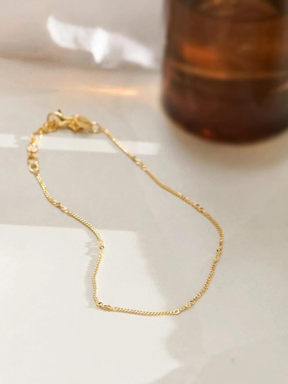 Daisy London Estée Lalonde Forever Chain Bracelet 18ct Gold Plate, view 3