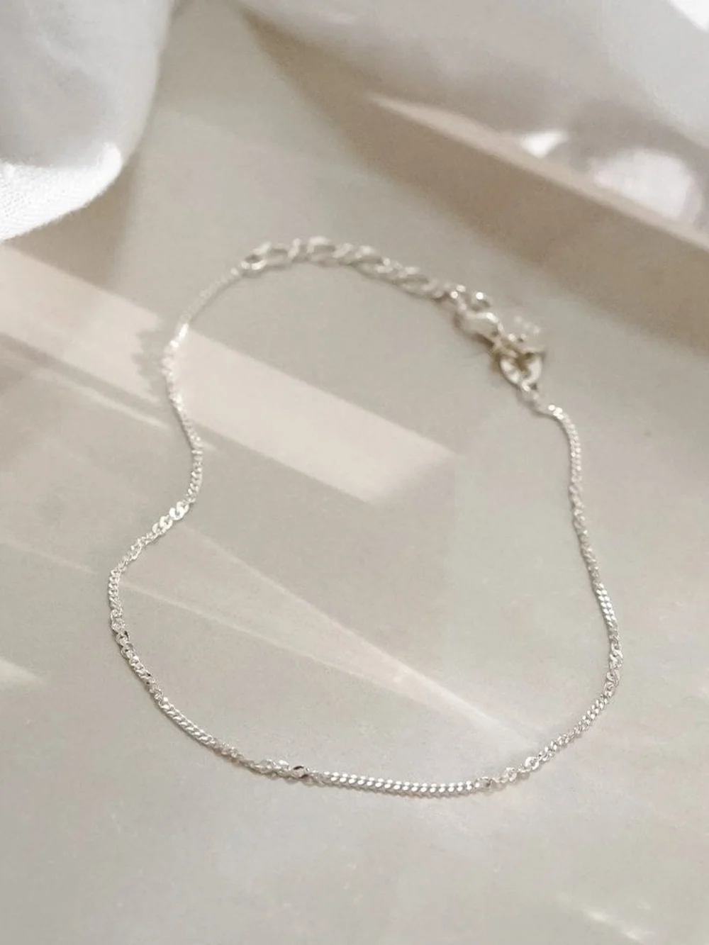 Daisy London Estée Lalonde Forever Chain Bracelet Sterling Silver, view 2