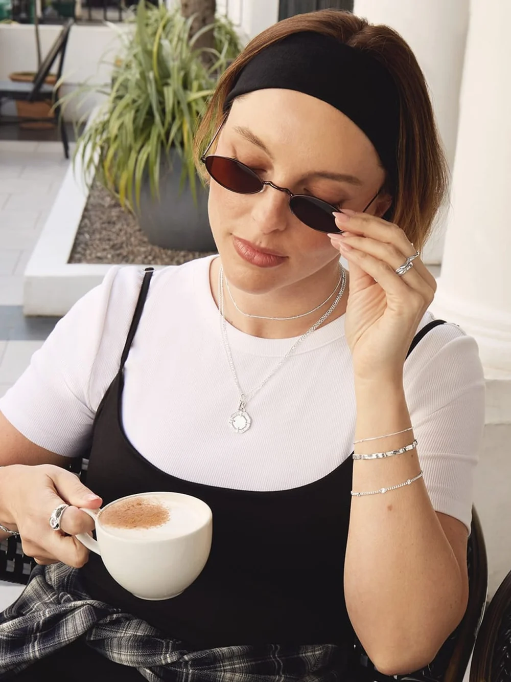 Daisy London Estée Lalonde Forever Chain Bracelet Sterling Silver, view 4