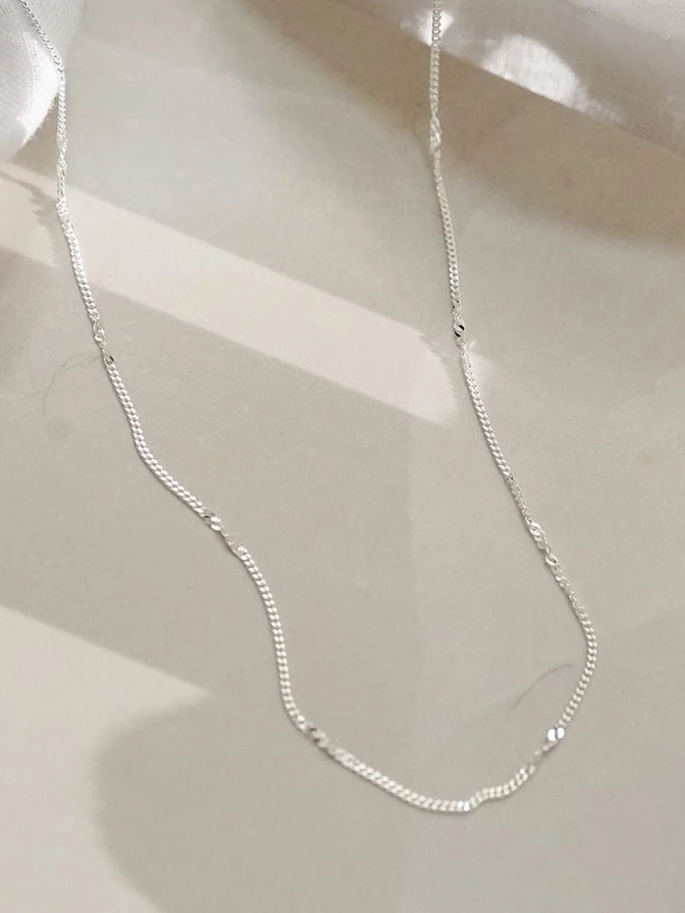 Daisy London Estée Lalonde Forever Chain Necklace Sterling Silver, view 3