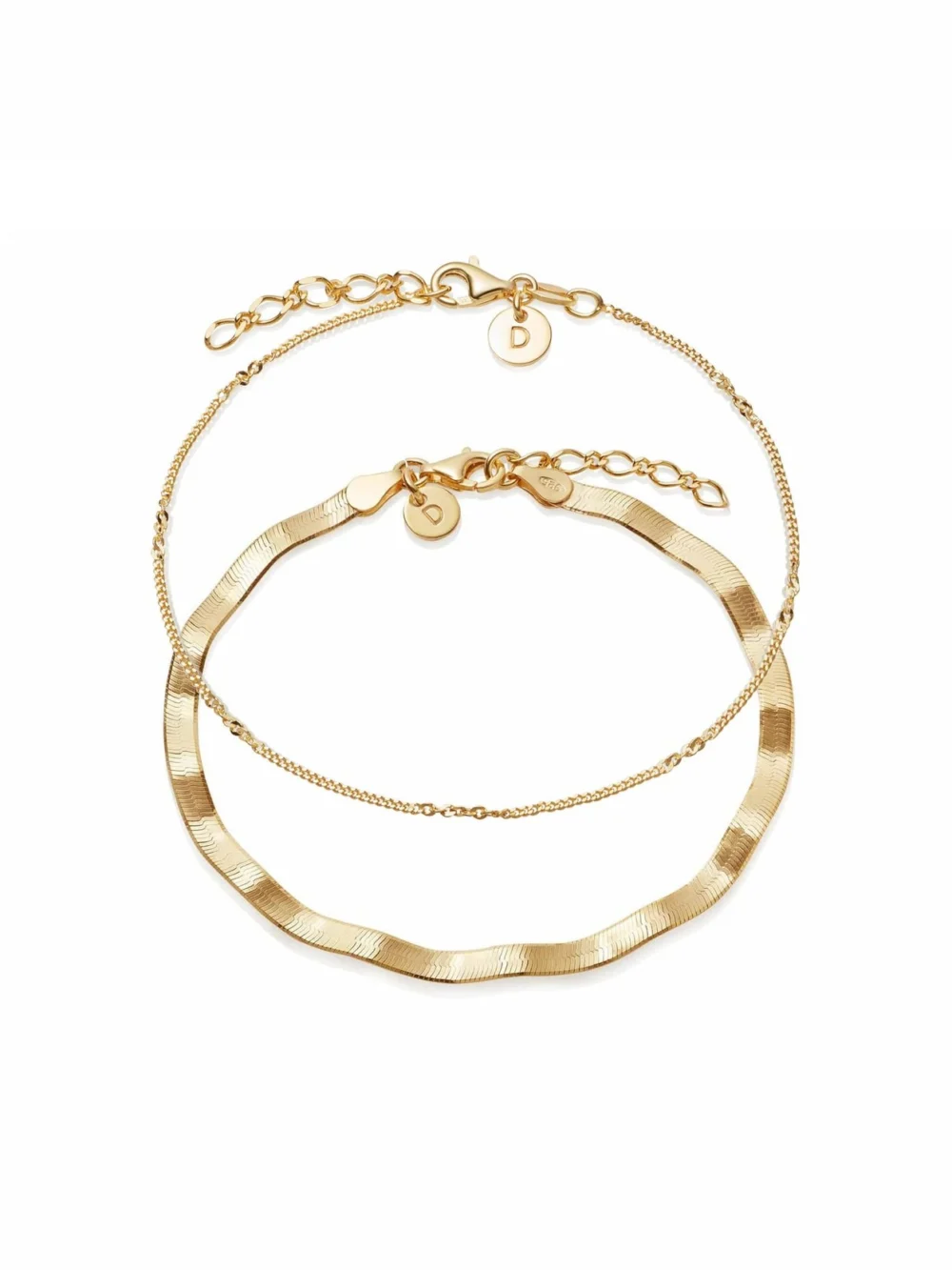 Daisy London Estée Lalonde Forever Wavy Bracelet Set 18ct Gold Plate