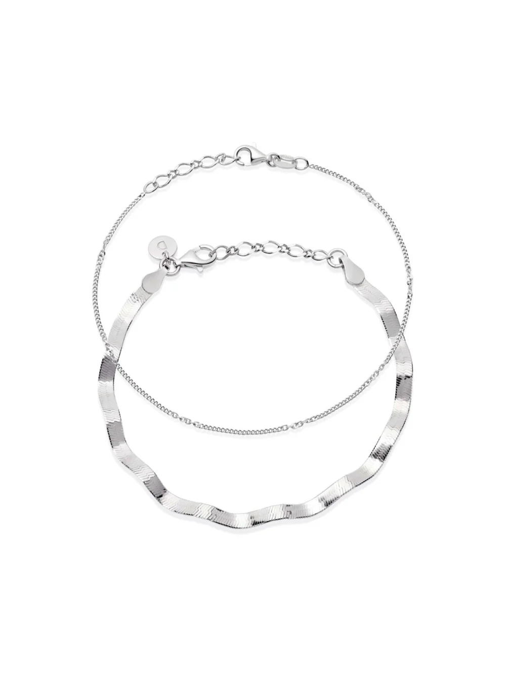 Daisy London Estée Lalonde Forever Wavy Bracelet Set Sterling Silver
