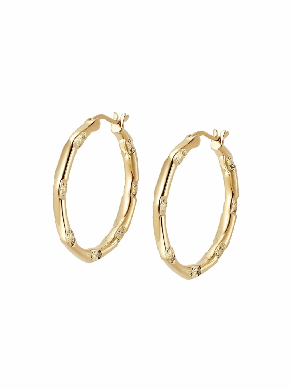 Daisy London Estée Lalonde Goddess Glow Hoop Earrings 18ct Gold Plate