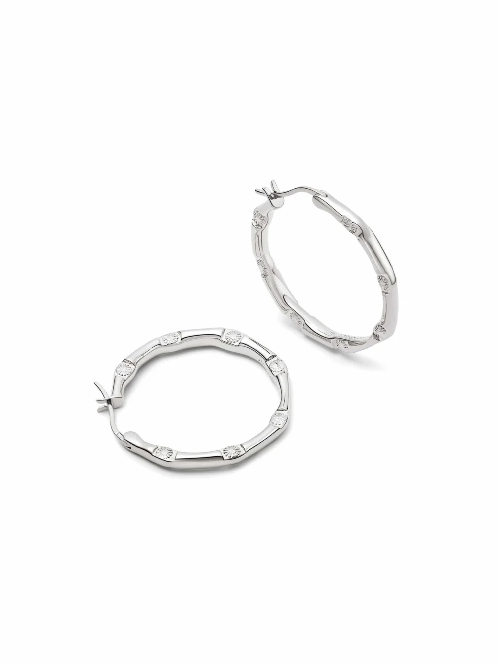 Daisy London Estée Lalonde Goddess Glow Hoop Earrings Sterling Silver
