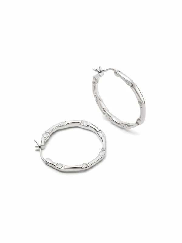Daisy London Estée Lalonde Goddess Glow Hoop Earrings Sterling Silver