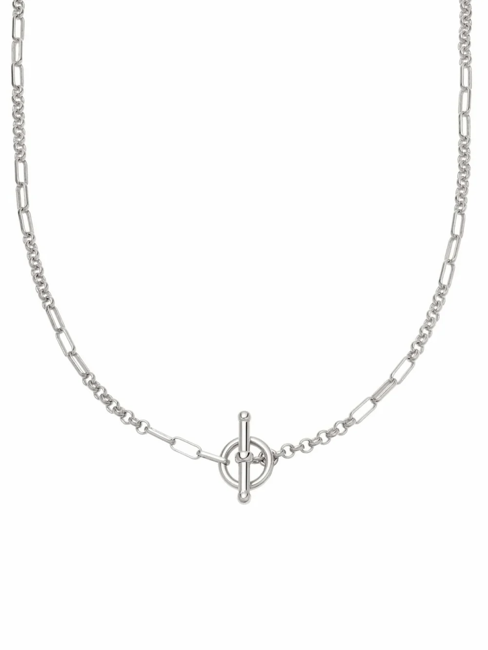 Daisy London Estée Lalonde Interlock Chain Necklace Sterling Silver