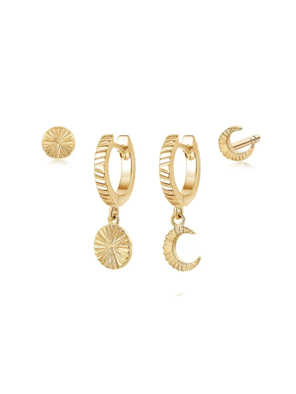 Daisy London Estée Lalonde Luna Earring Stack 18ct Gold Plate