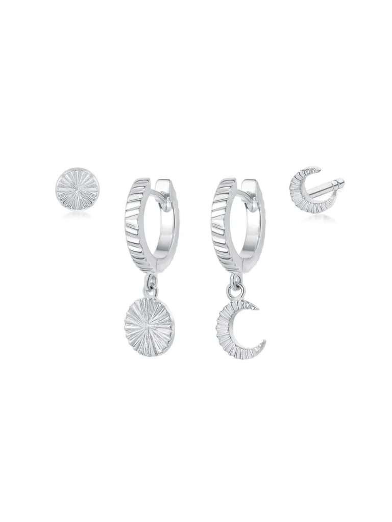 Daisy London Estée Lalonde Luna Earring Stack Sterling Silver