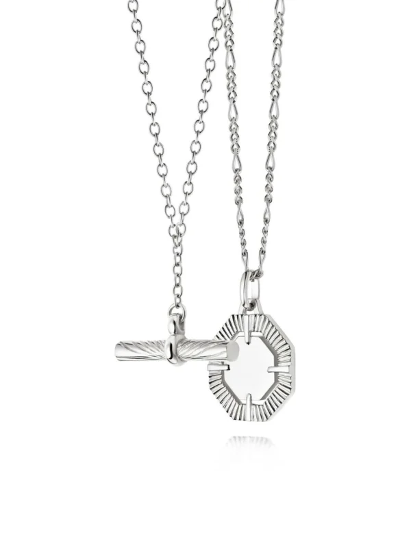 Daisy London Estée Lalonde Modern Heirloom Necklace Layering Set Sterling Silver