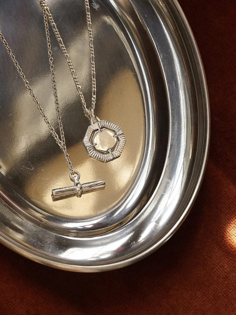 Daisy London Estée Lalonde Modern Heirloom Necklace Layering Set Sterling Silver, view 3