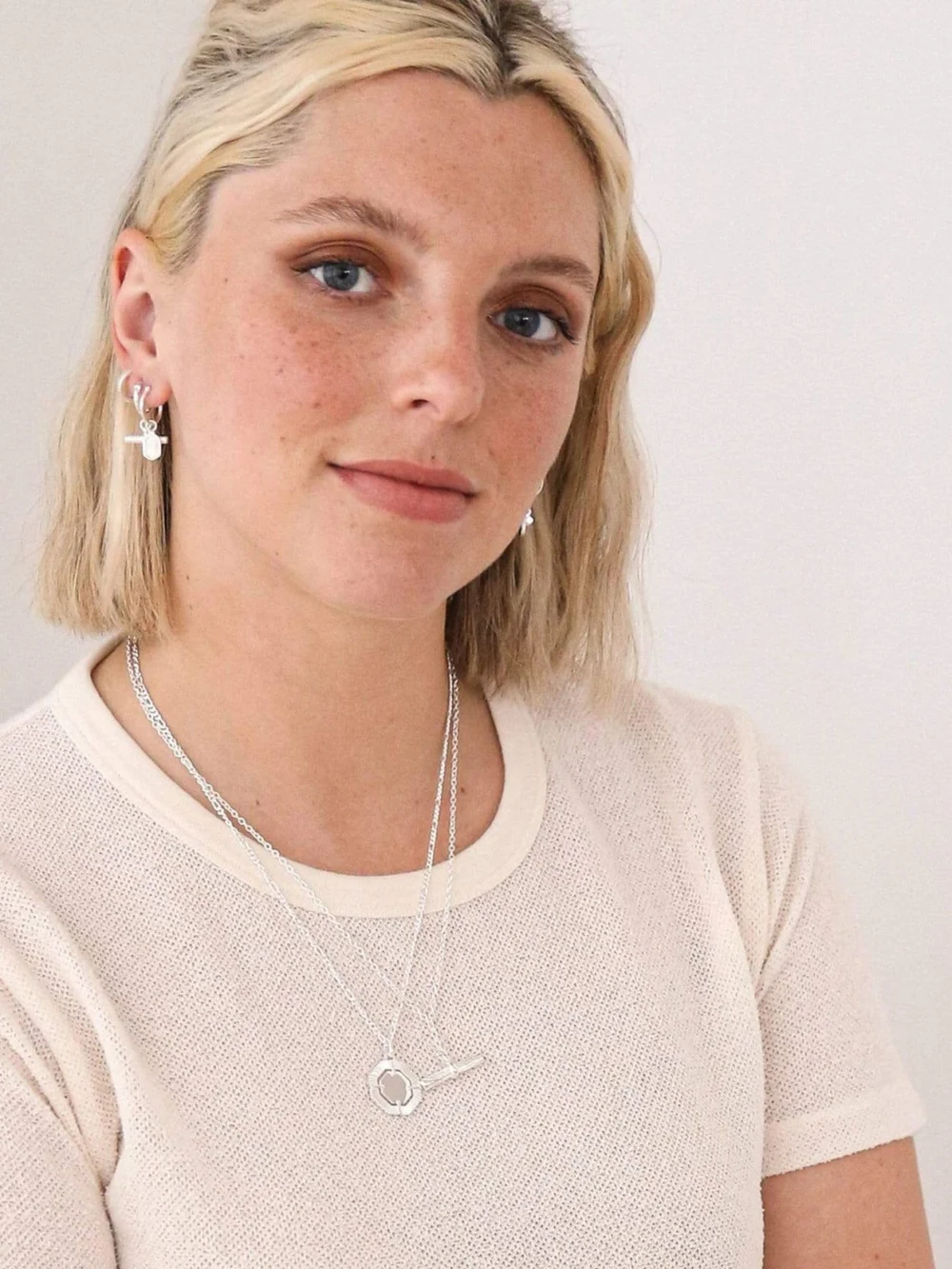 Daisy London Estée Lalonde Modern Heirloom Necklace Layering Set Sterling Silver, view 4