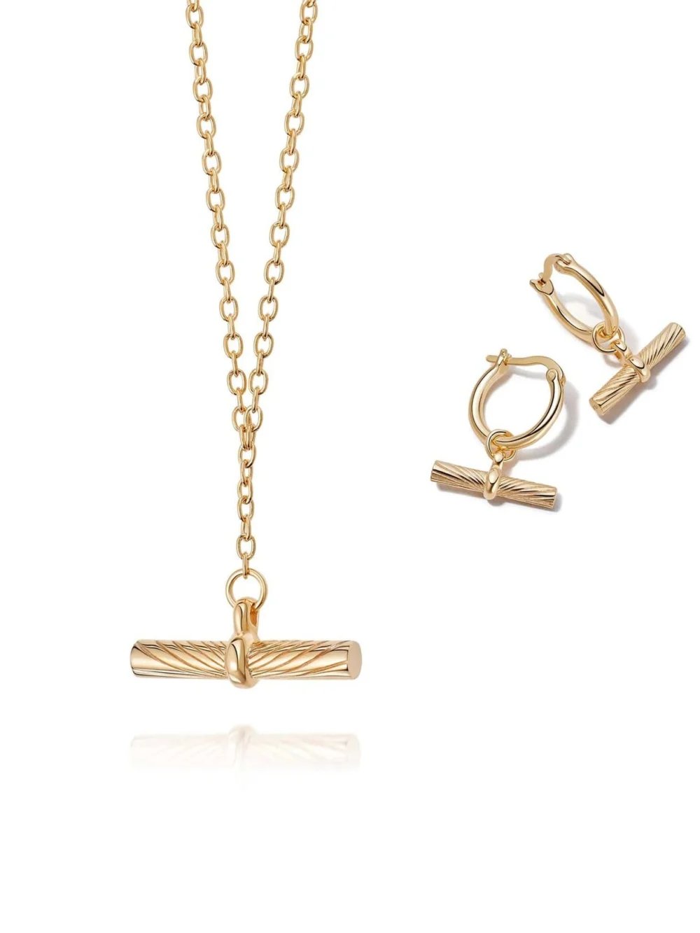 Daisy London Estée Lalonde Must-Have T Bar Layering Set 18ct Gold Plate