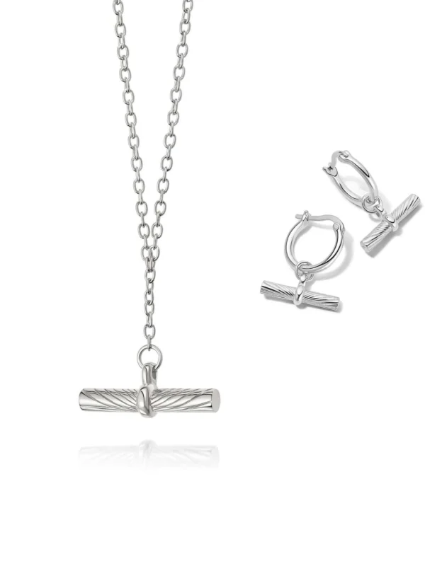 Daisy London Estée Lalonde Must-Have T Bar Layering Set Sterling Silver
