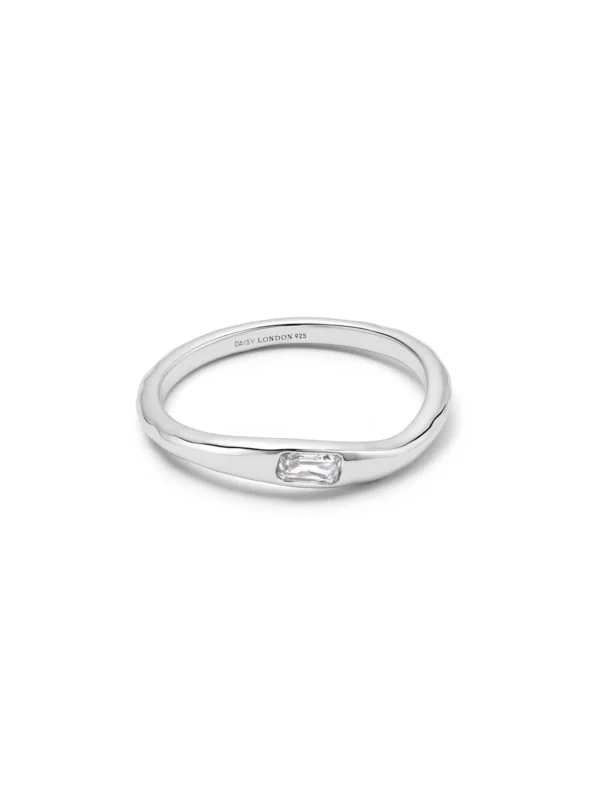 Daisy London Estée Lalonde Organic Sapphire Stacking Ring Sterling Silver