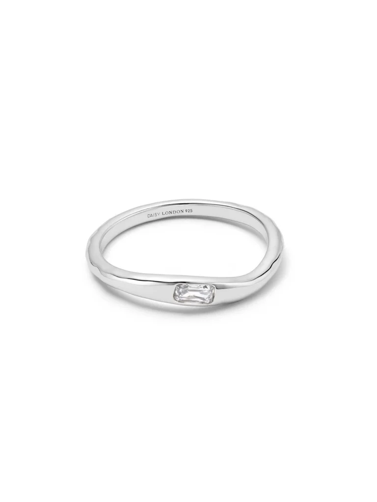 Daisy London Estée Lalonde Organic Sapphire Stacking Ring Sterling Silver