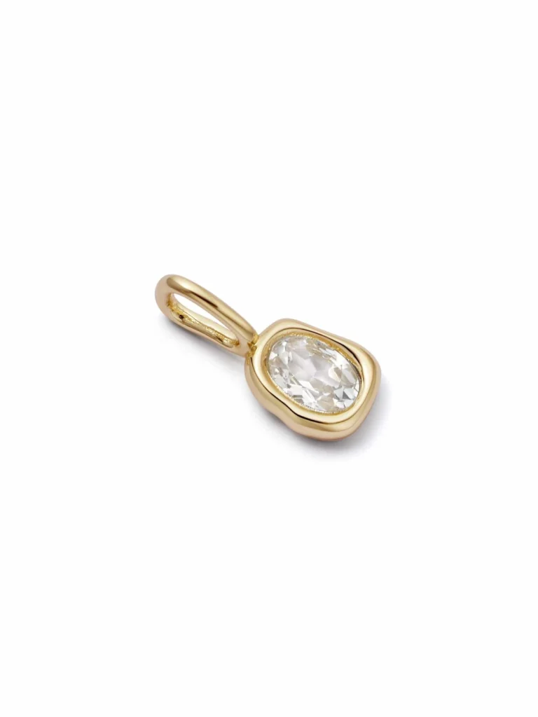 Daisy London Estée Lalonde Sapphire Charm Pendant 18ct Gold Plate