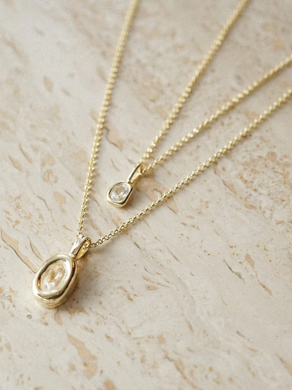 Daisy London Estée Lalonde Sapphire Locket Necklace 18ct Gold Plate, view 3