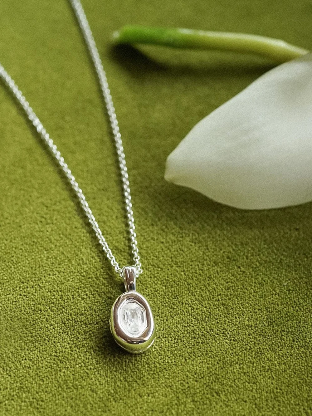 Daisy London Estée Lalonde Sapphire Locket Necklace Sterling Silver, view 3