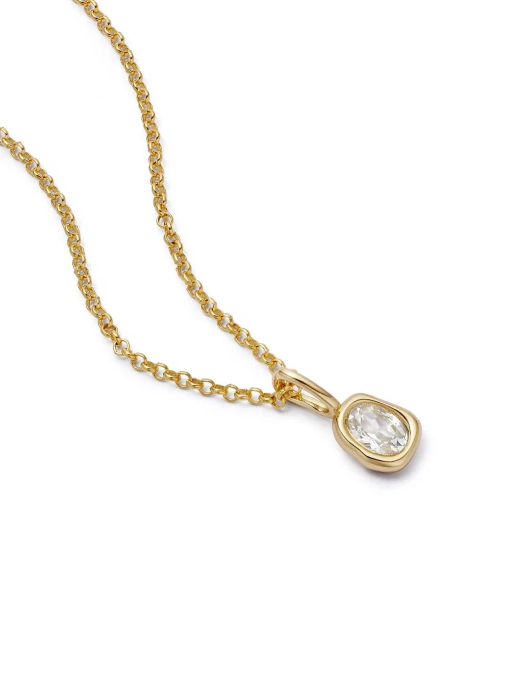 Daisy London Estée Lalonde Sapphire Pendant Necklace 18ct Gold Plate